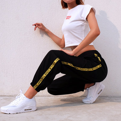 Black Side Beam Joggers - Secret Apparel