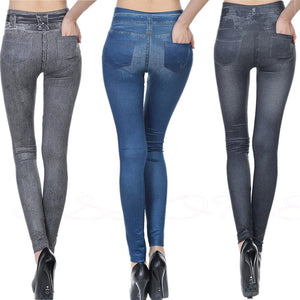 High Waist Slim Denim Pants - Secret Apparel