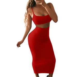 Two-Piece Spaghetti Strap Stretch Dress - Secret Apparel