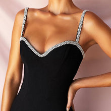 Load image into Gallery viewer, Crystal Chain Sleeveless Mini Dress - Secret Apparel
