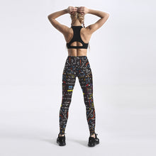 Load image into Gallery viewer, Digital Print Letter Fitness Leggings - Secret Apparel
