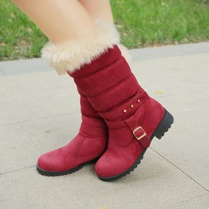 Round Toe Snow Boots - Secret Apparel