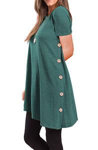 Short Sleeve Loose Dress Top - Secret Apparel