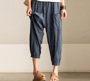 Casual Loose Blue Pants - Secret Apparel