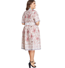 Load image into Gallery viewer, Plus Size Printed long Midi Dress - Secret Apparel
