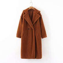 Load image into Gallery viewer, Long Faux Lamb Fur Coat - Secret Apparel
