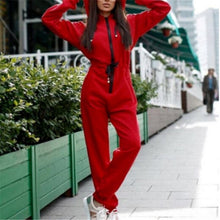 Load image into Gallery viewer, Zip Up Hooded Jumpsuit - Secret Apparel
