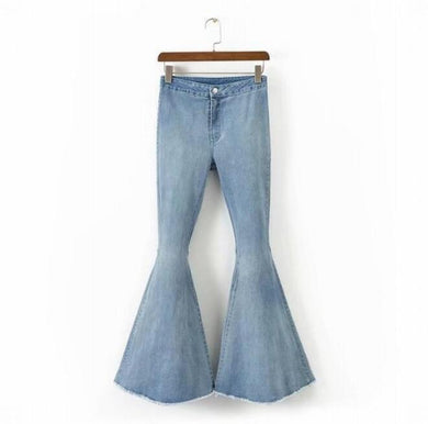 Wide Leg Flared Jeans - Secret Apparel