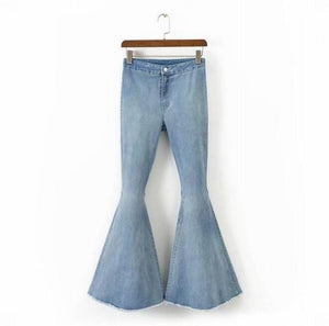 Wide Leg Flared Jeans - Secret Apparel