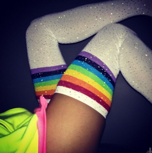 Sparkly Rhinestone over the knee socks - Secret Apparel