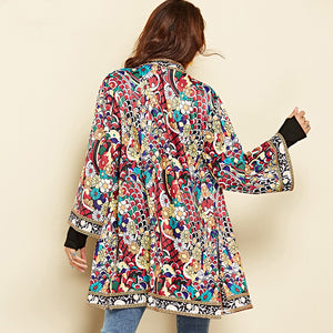 Exotic Print Jacket Top - Secret Apparel