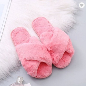 Faux Fur Warm Slippers - Secret Apparel