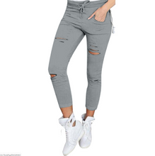 Load image into Gallery viewer, Ripped Casual Skinny Pants - Secret Apparel
