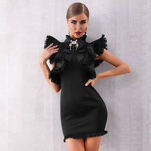 Load image into Gallery viewer, Ruffled Sleeve Party Mini Dress - Secret Apparel
