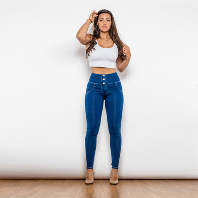 Button Up Jeans Push Up Effect Jeggings - Secret Apparel