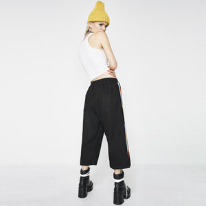 Rainbow side open legwide pants - Secret Apparel