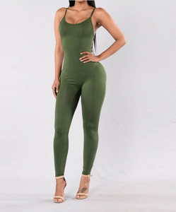 Slim Strapped Jumpsuit - Secret Apparel