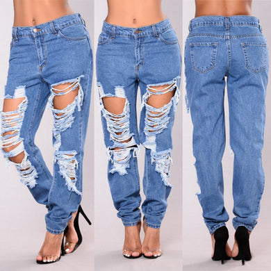 Loose Ripped Jeans Pants - Secret Apparel