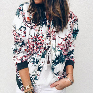 Printed Casual Floral Jacket - Secret Apparel