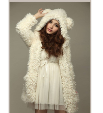 Load image into Gallery viewer, Bear Ears Hooded Wool Coat - Secret Apparel
