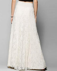 White Lace Maxi Skirt - Secret Apparel