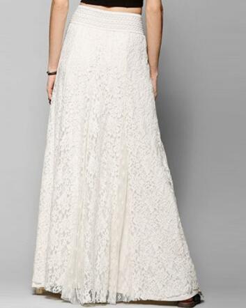 White Lace Maxi Skirt - Secret Apparel