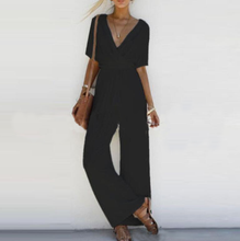 Load image into Gallery viewer, V-Neck Wide Legs Jumpsuit - Secret Apparel
