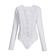 Load image into Gallery viewer, Full Sleeves Lace Stitching Bodysuit - Secret Apparel
