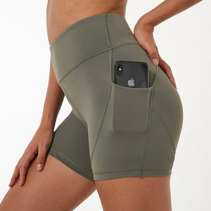 High Waist Pocket Cycling Shorts - Secret Apparel