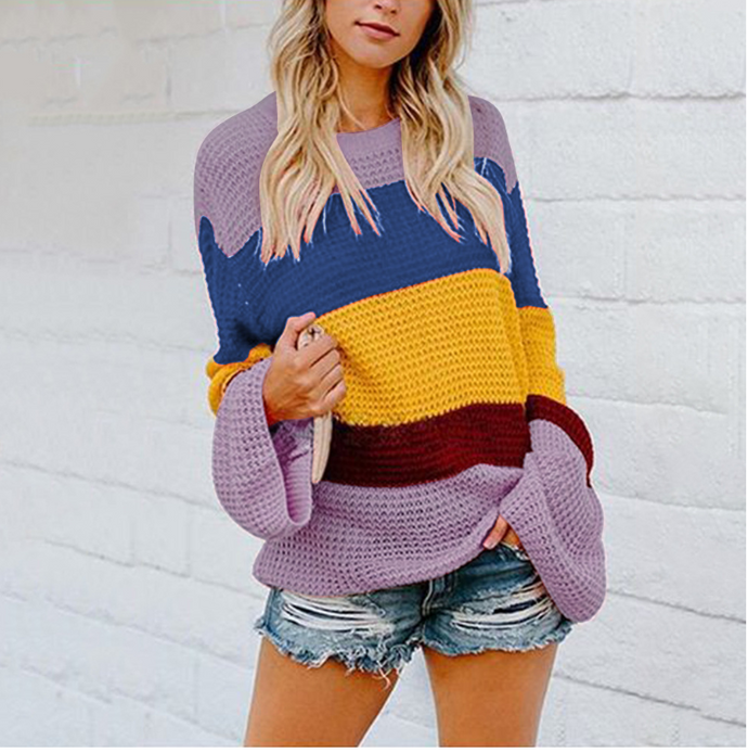 Bell Sleeve Pullover Sweater - Secret Apparel