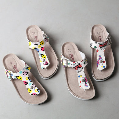 Printed Summer Flip Flops - Secret Apparel