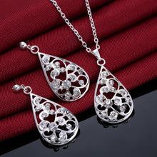 Load image into Gallery viewer, Droplet Pendant Necklace &amp; Earrings - Secret Apparel
