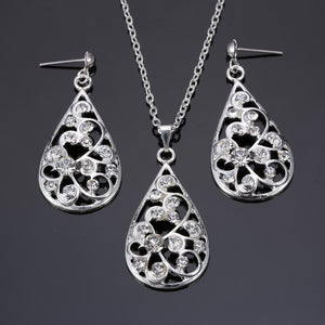 Droplet Pendant Necklace & Earrings - Secret Apparel