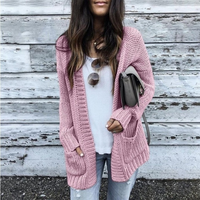 Long Sleeve Cardigan Sweater - Secret Apparel