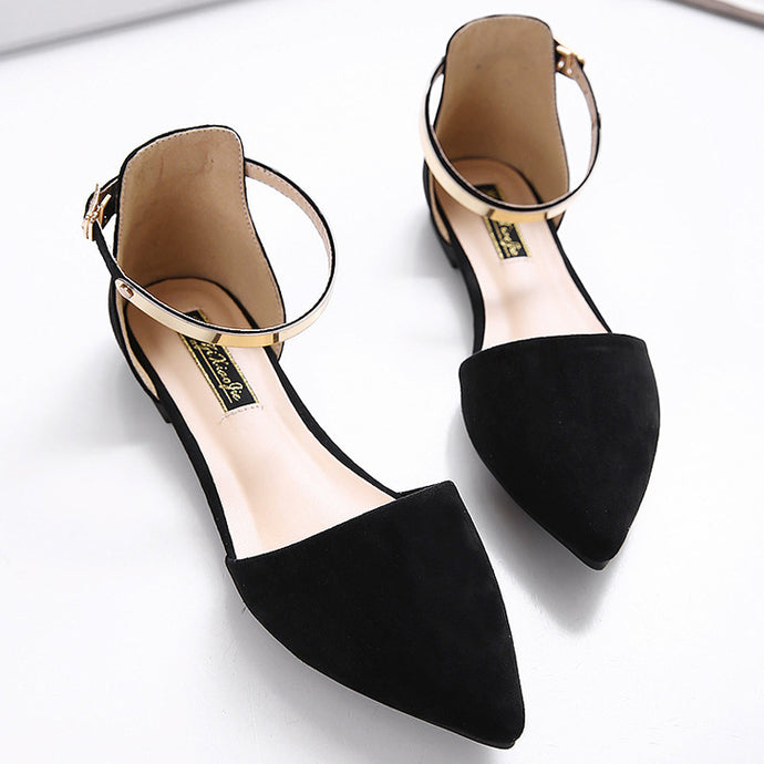 Pointed Toe Ankle Strap Pumps - Secret Apparel