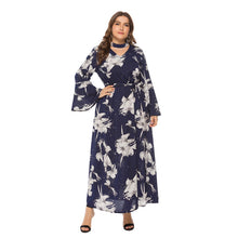 Load image into Gallery viewer, Bell Sleeve Plus Size Maxi Dress - Secret Apparel
