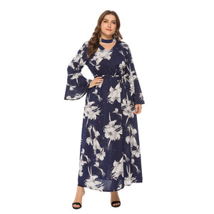 Bell Sleeve Plus Size Maxi Dress - Secret Apparel