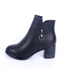 Load image into Gallery viewer, Women Ankle Heel Boots - Secret Apparel
