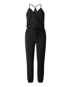 Sling V-Neck Jumpsuit - Secret Apparel