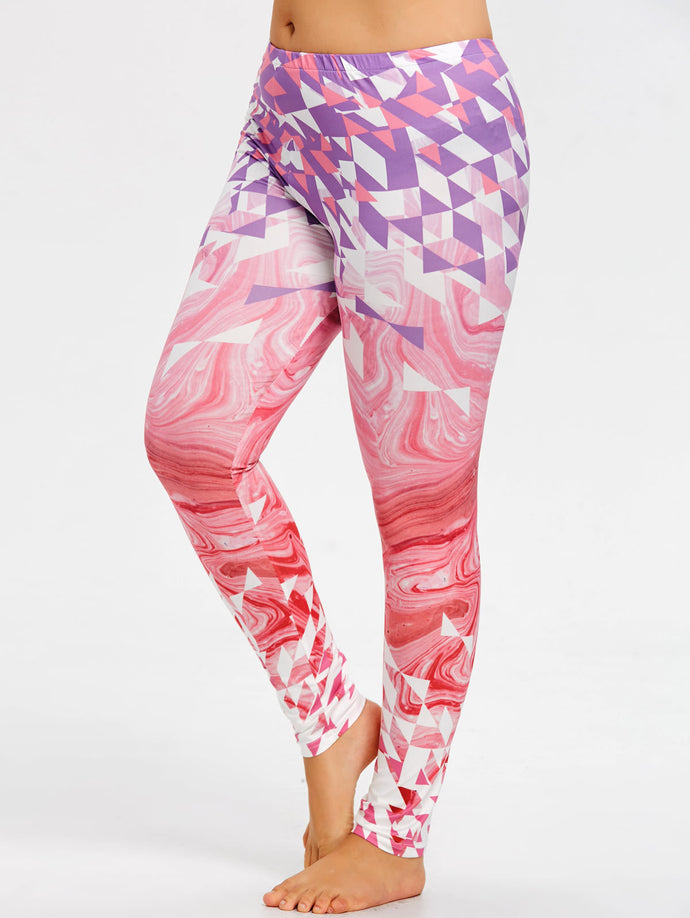 Plus Size Printed Leggings - Secret Apparel