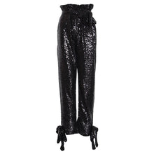 Load image into Gallery viewer, Sequin Black High Waist Trousers - Secret Apparel
