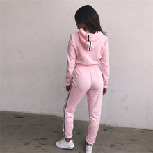 Load image into Gallery viewer, Women&#39;s Tracksuit 2 Piece Set Crop Top And Pants - Secret Apparel
