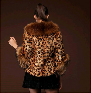 Leopard Print Fur Warm Coat - Secret Apparel