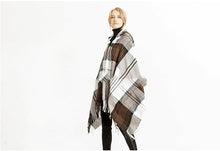 Load image into Gallery viewer, Tribal Bohemian Cape With Hoodie (Khaki) - Secret Apparel
