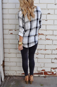 Long Sleeve Plaid Shirt - Secret Apparel