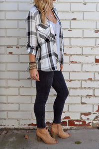 Long Sleeve Plaid Shirt - Secret Apparel