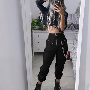 Zipped Black Sweatpants - Secret Apparel