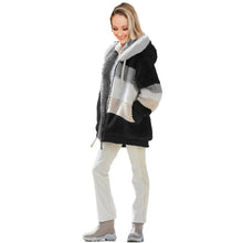 Load image into Gallery viewer, Women&#39;s Loose Plush Multicolor Hooded Jacket - Secret Apparel
