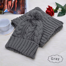 Load image into Gallery viewer, Warm Wool Scarf and Hat Set - Secret Apparel
