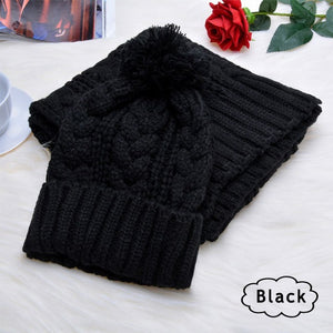 Warm Wool Scarf and Hat Set - Secret Apparel